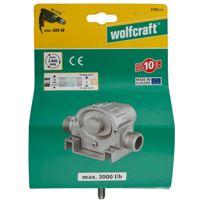 wolfcraft Pomp booraangedreven 3000 l/u S=8 mm 2200000