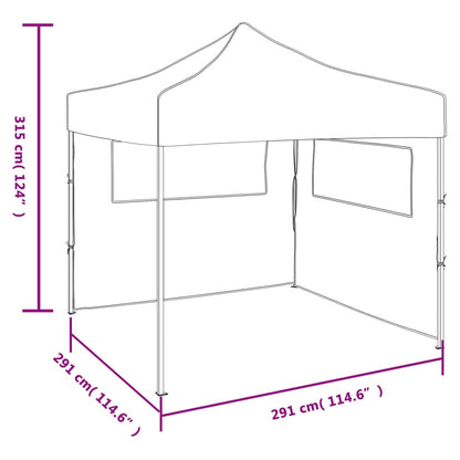 Vouwtent met 2 wanden 3x3 m groen