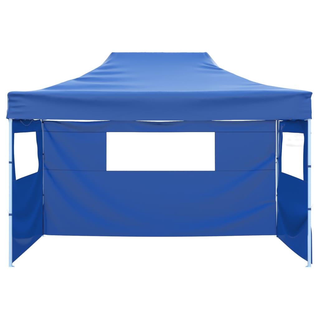 Vouwtent met 3 wanden 3x4,5 m blauw