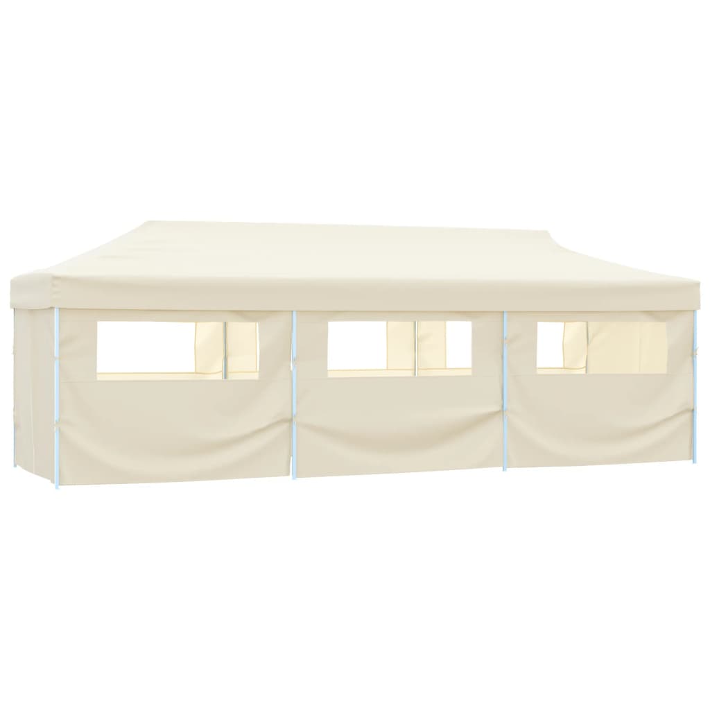 Vouwtent pop-up met 8 zijwanden 3x9 m crème