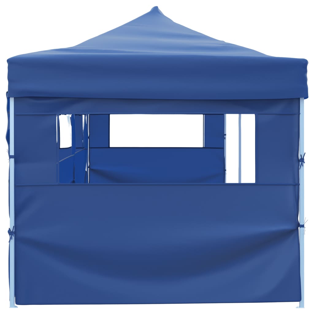 Vouwtent pop-up met 5 zijwanden 3x9 m blauw