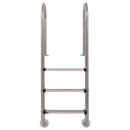 Zwembadladder met 3 sporten 120 cm roestvrij staal 304