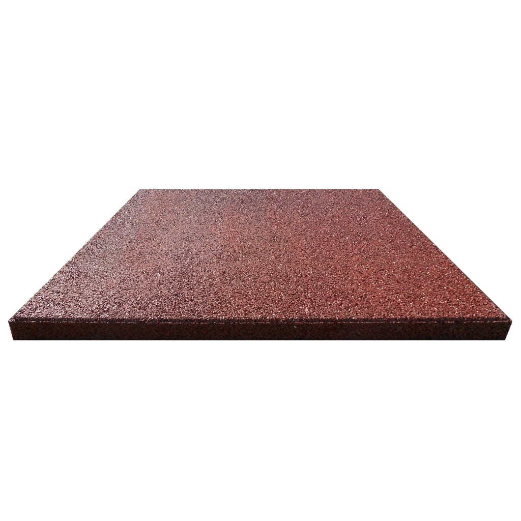 Valtegel 6 st 50x50x3 cm rubber rood