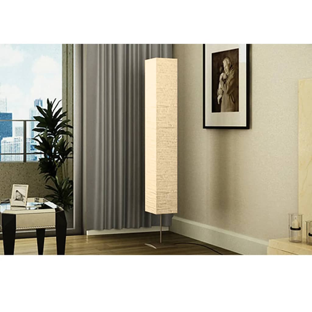 Vloerlamp met stalen standaard 170 cm beige