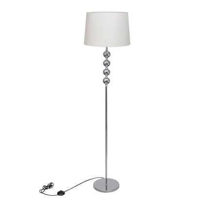 Vloerlamp met hoog standaard en 4 ballen wit