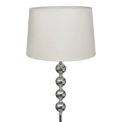 Vloerlamp met hoog standaard en 4 ballen wit