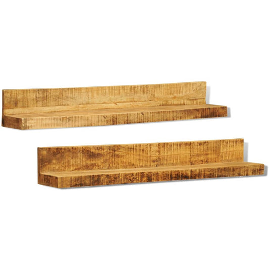 Wandschappen 2 st massief hout