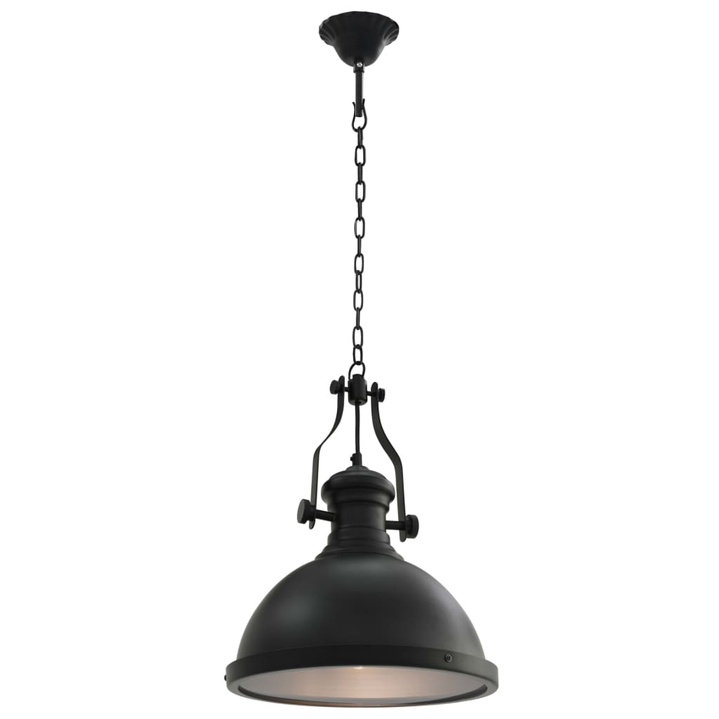 vidaXL Plafondlamp rond E27 zwart