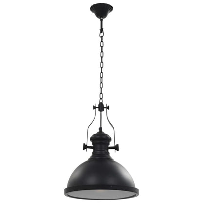 vidaXL Plafondlamp rond E27 zwart