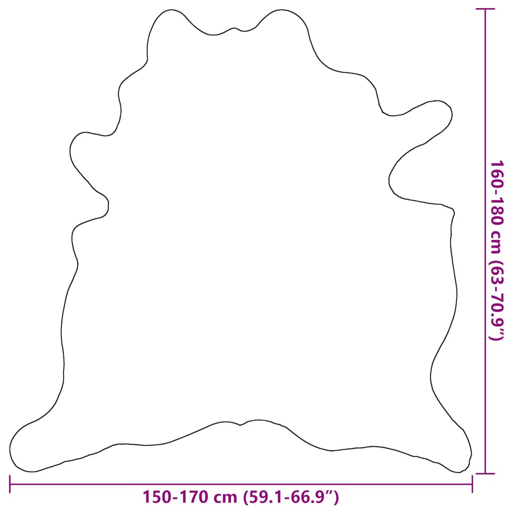 Vloerkleed 150x170 cm echte runderhuid zwart en wit