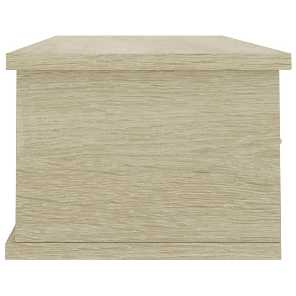 Wandschap met lades 88x26x18,5 cm bewerkt hout sonoma eiken