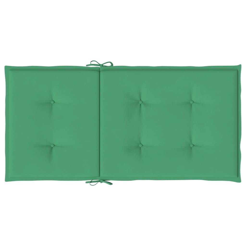 Tuinstoelkussens lage rug 4 st 100x50x3 cm oxford stof groen