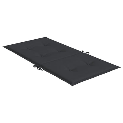 Tuinstoelkussens lage rug 2 st 100x50x3 cm oxford stof zwart