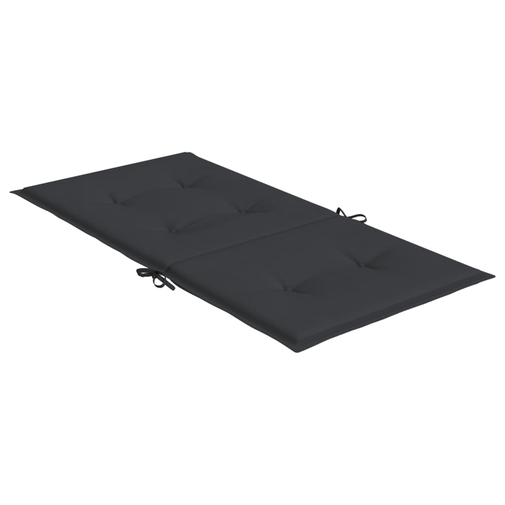 Tuinstoelkussens lage rug 4 st 100x50x3 cm oxford stof zwart