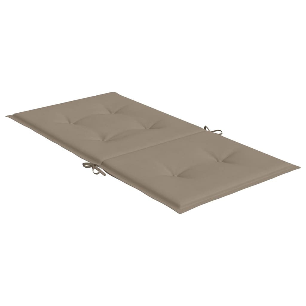 Tuinstoelkussens lage rug 4 st 100x50x3 cm oxford stof taupe