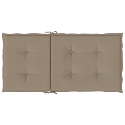 Tuinstoelkussens lage rug 4 st 100x50x3 cm oxford stof taupe