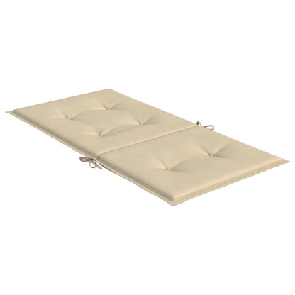 Tuinstoelkussens lage rug 4 st 100x50x3 cm oxford stof beige