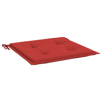 Tuinstoelkussens 2 st 50x50x3 cm stof rood