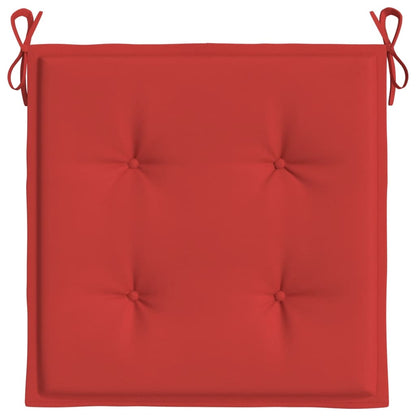 Tuinstoelkussens 2 st 50x50x3 cm stof rood