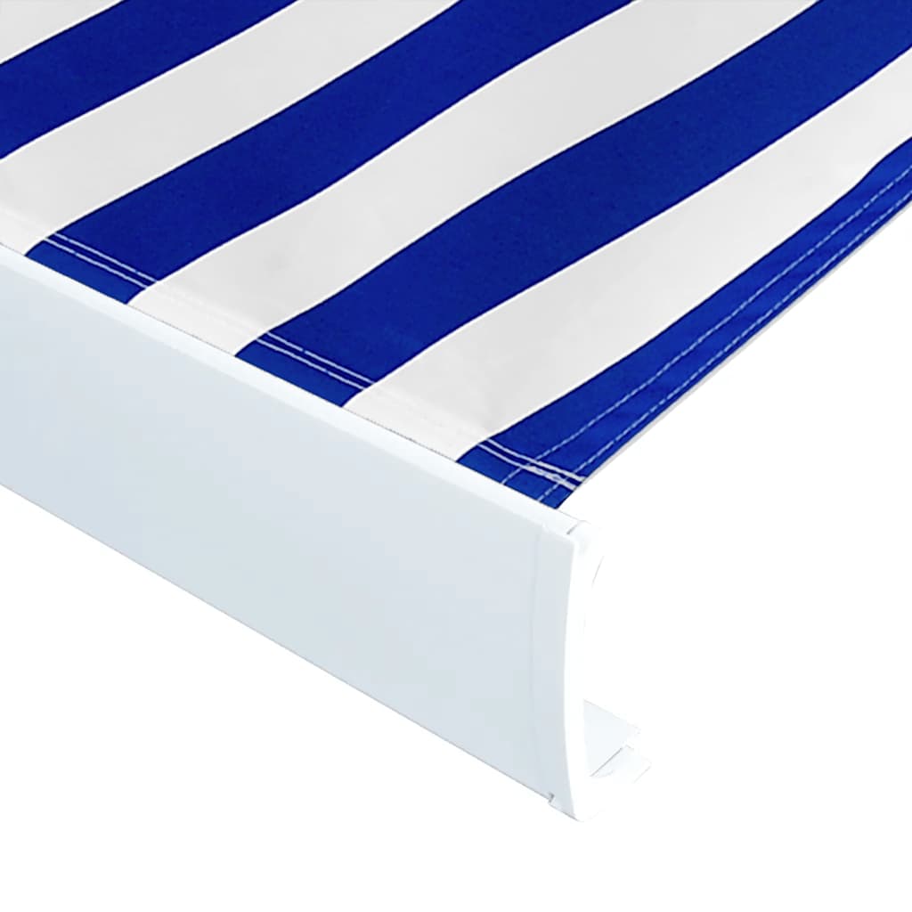 vidaXL Luifeldoek 400x300 cm canvas blauw en wit