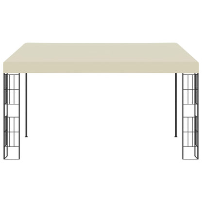 Wandprieel 3x4 m stof crèmekleurig