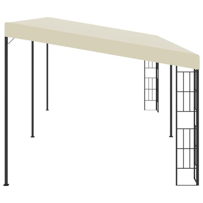 Wandprieel 3x6 m stof crèmekleurig