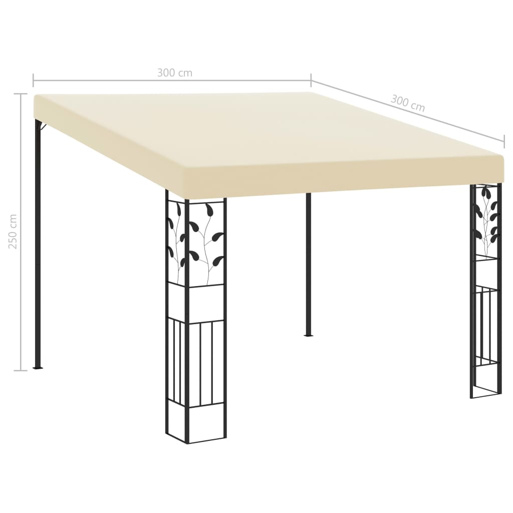 Wandprieel 3x3x2,5 m crème