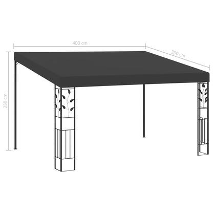 Wandprieel 4x3x2,5 m antraciet