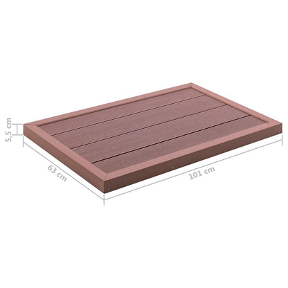 Vloerelement voor solardouche 101x63x5,5 cm HKC bruin