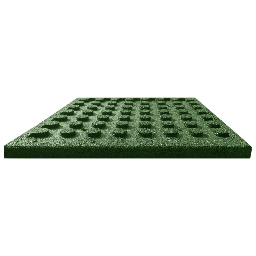 Valtegels 6 st 50x50x3 cm rubber groen