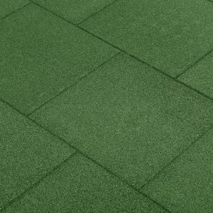 Valtegels 6 st 50x50x3 cm rubber groen