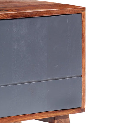 Tv-meubel 140x30x45 cm massief hout grijs