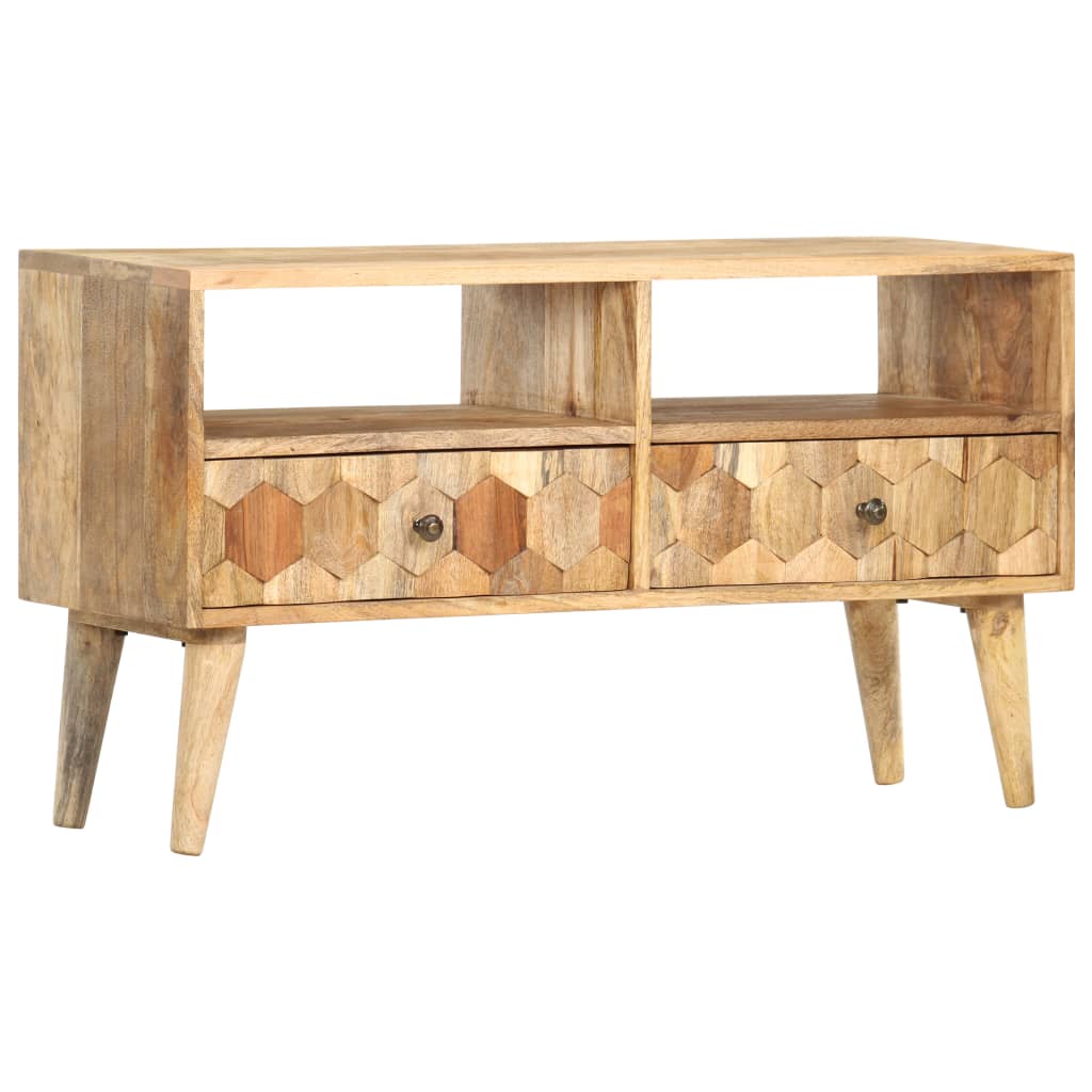 Tv-meubel 90x30x50 cm massief mangohout