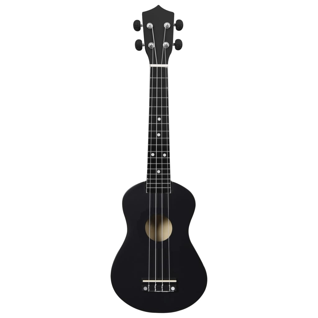 Ukuleleset met tas voor kinderen sopraan 23'' zwart