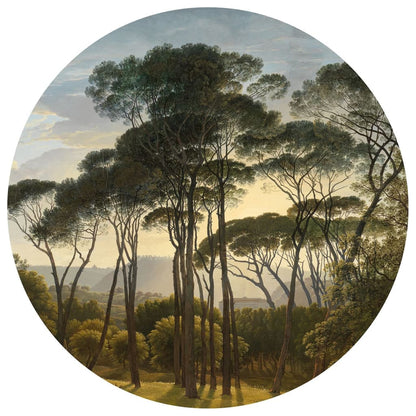 WallArt Behangcirkel Umbrella Pines in Italy 190 cm