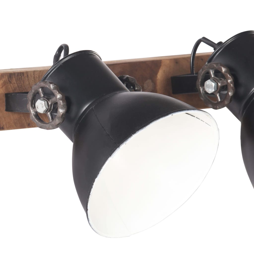 Wandlamp industrieel E27 65x25 cm zwart