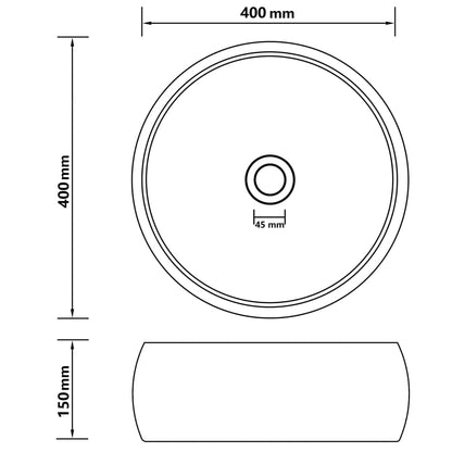 Wastafel rond 40x15 cm keramiek mat lichtgroen