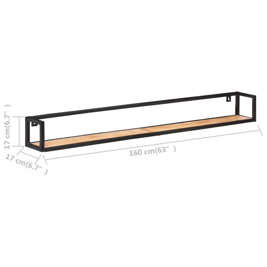 Wandschappen 2 st 160 cm massief acaciahout