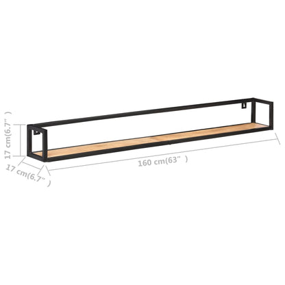 Wandschappen 2 st 160 cm massief acaciahout