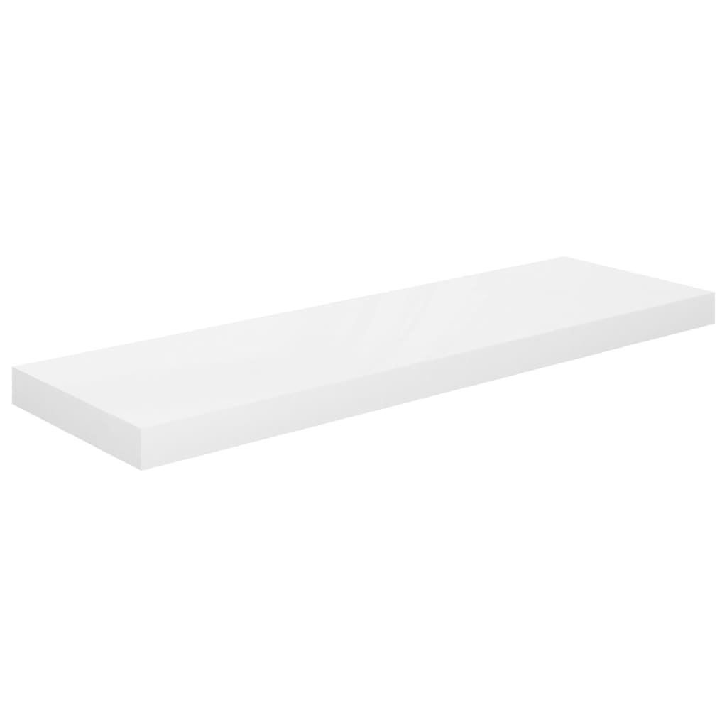 Wandschappen zwevend 4 st 80x23,5x3,8 cm MDF hoogglans wit