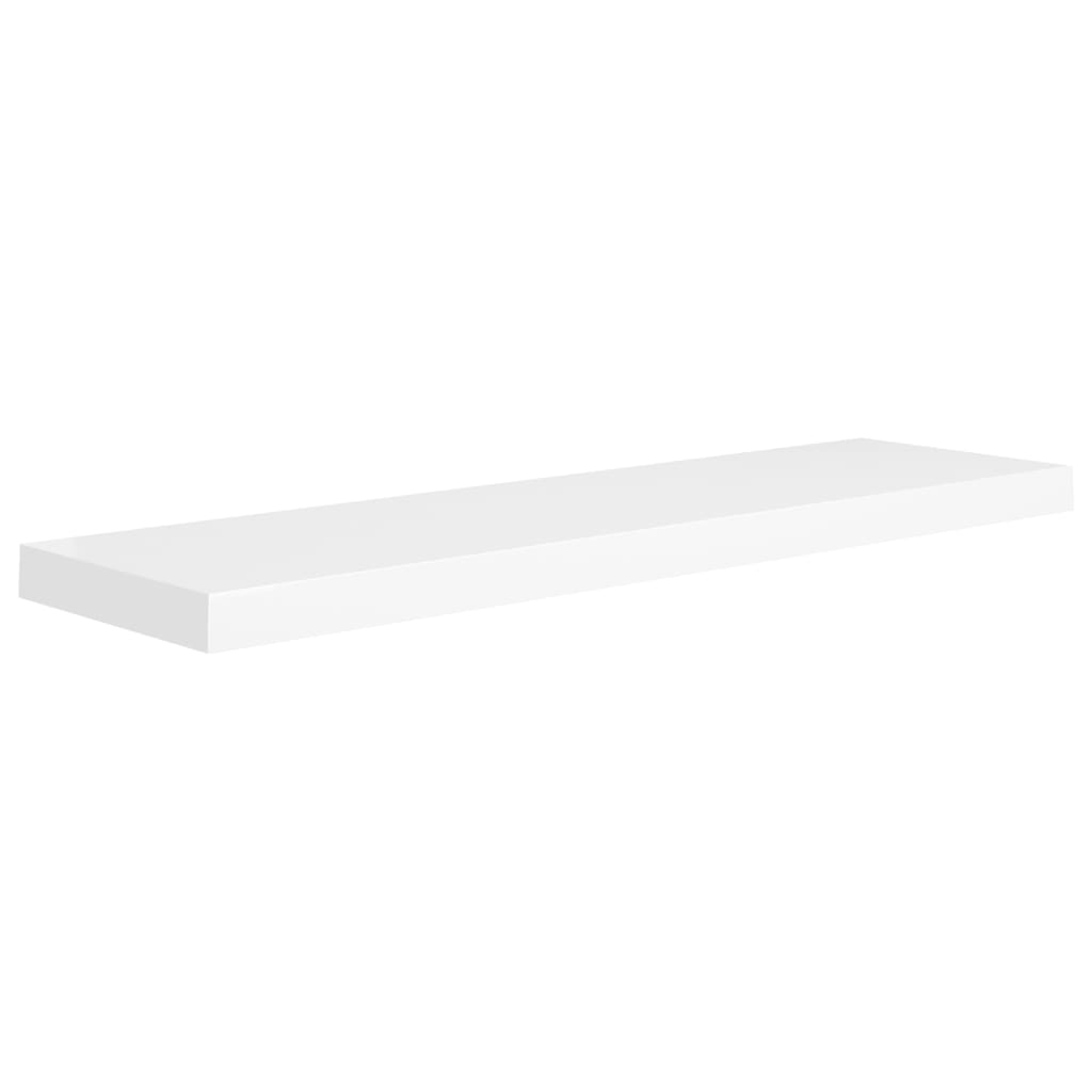 Wandschappen zwevend 2 st 90x23,5x3,8 cm MDF wit