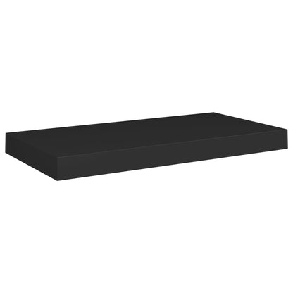 Wandschappen zwevend 4 st 50x23x3,8 cm MDF zwart