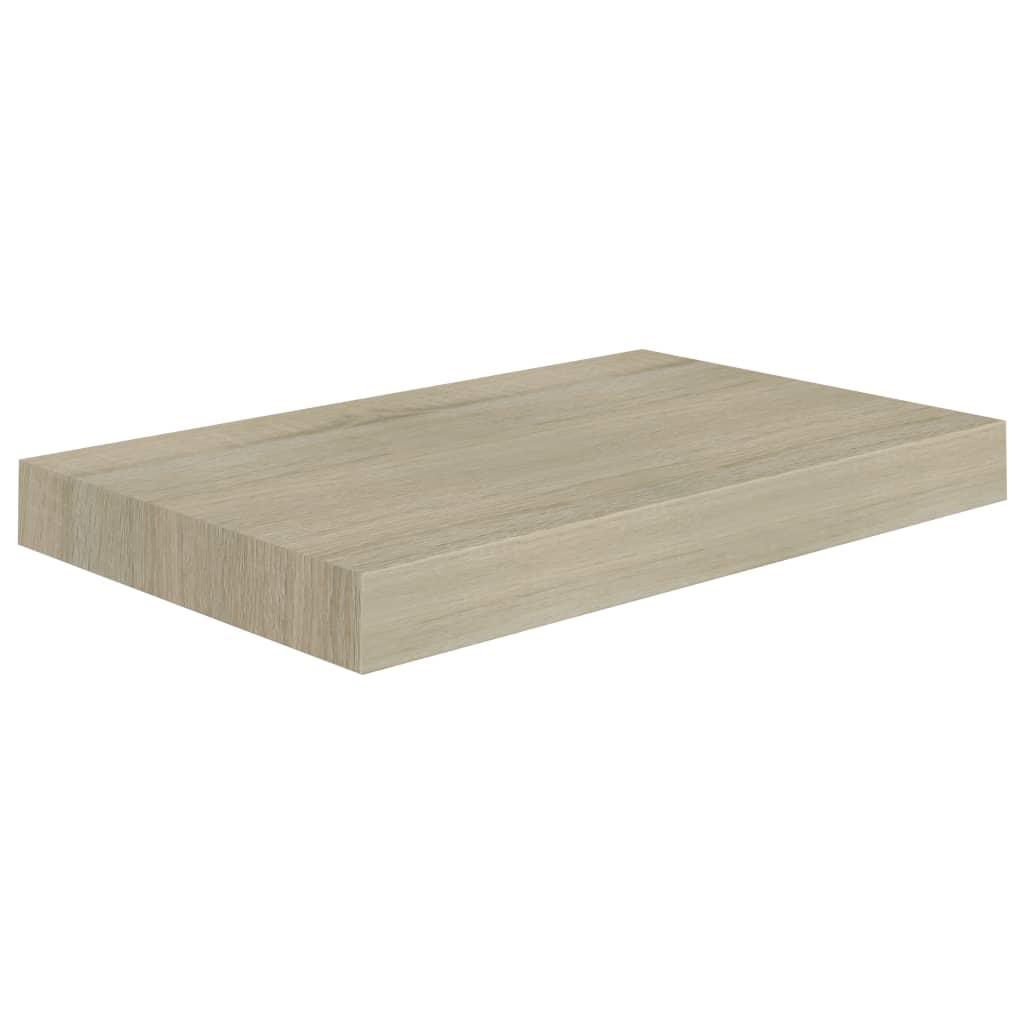 Wandschappen zwevend 4 st 40x23x3,8 cm MDF eikenkleurig