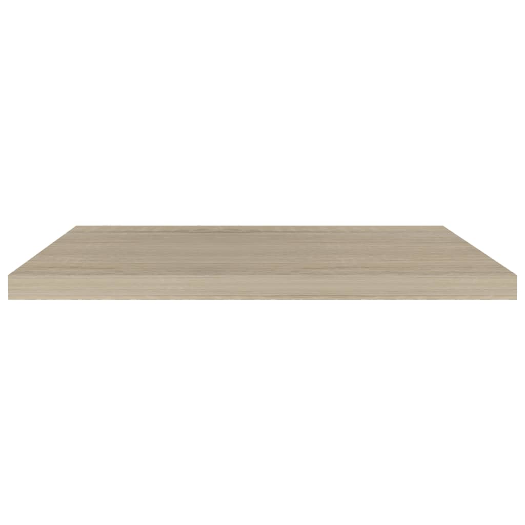 Wandschappen zwevend 2 st 80x23,5x3,8 cm MDF eikenkleurig