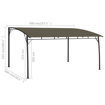 Zonneluifel 4x3x2,55 m taupe