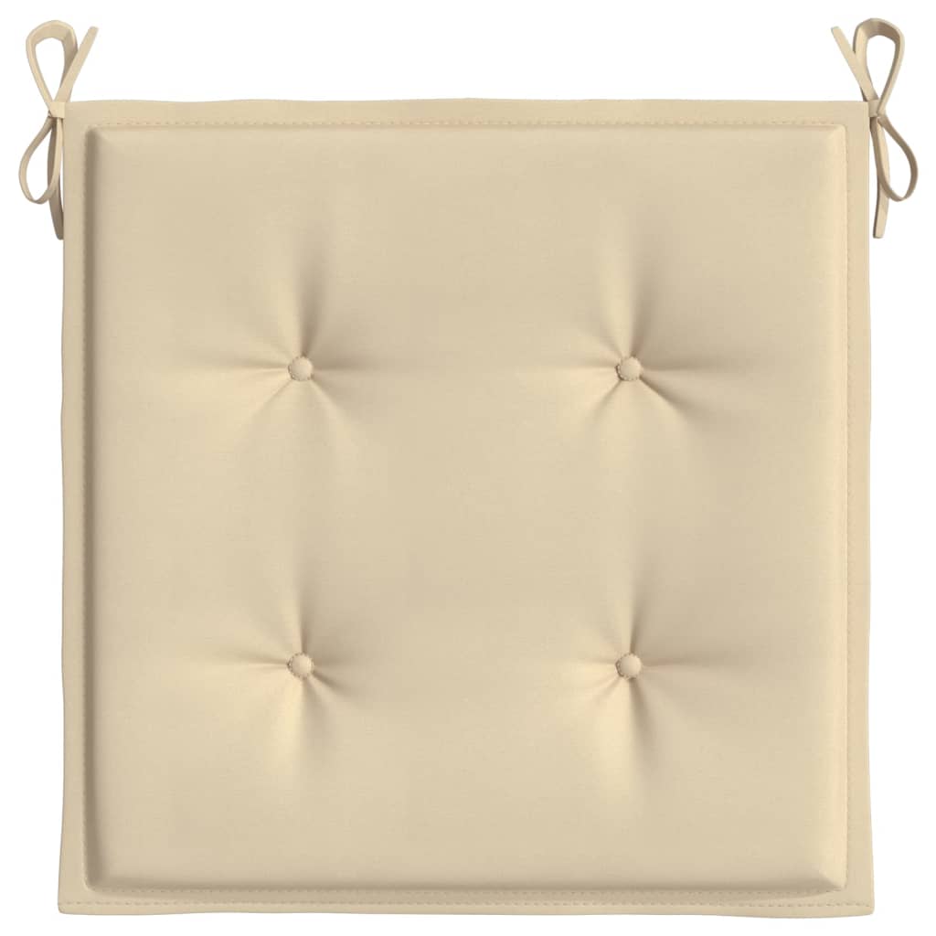 Tuinstoelkussens 6 st 40x40x3 cm oxford stof beige