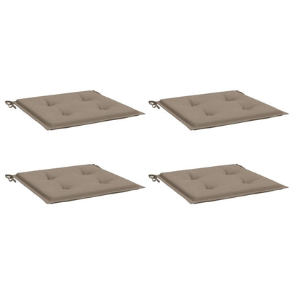 Tuinstoelkussens 4 st 50x50x3 cm oxford stof taupe