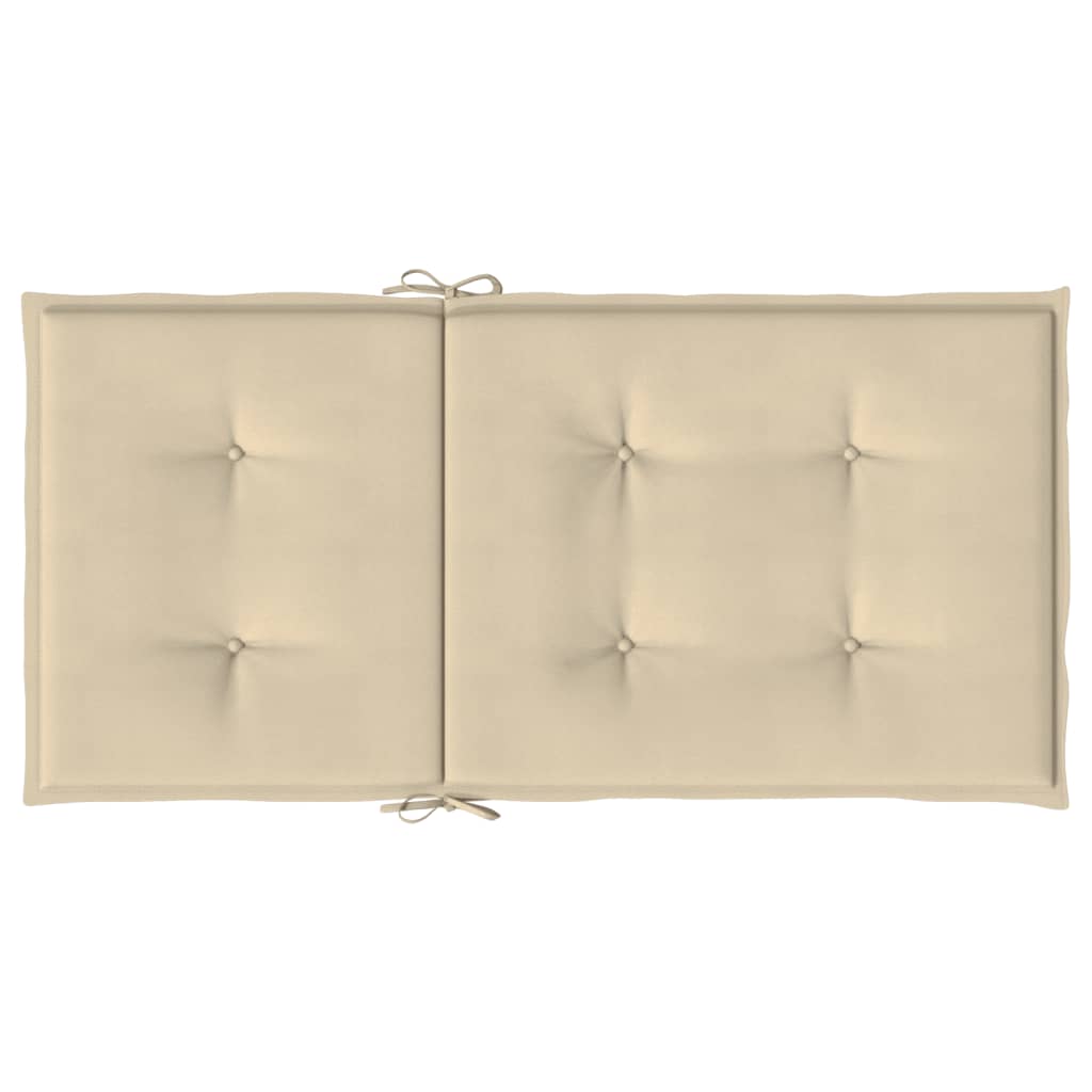 Tuinstoelkussens 6 st 100x50x3 cm oxford stof beige