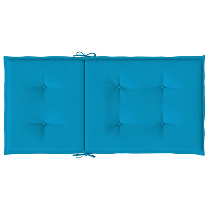 Tuinstoelkussens 6 st 100x50x3 cm oxford stof blauw