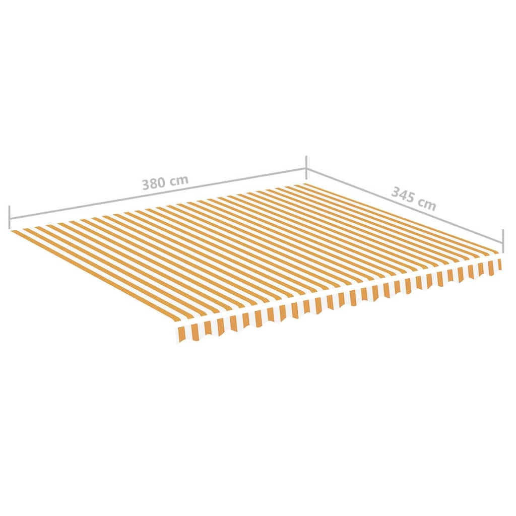 Vervangingsdoek voor luifel 4x3,5 m geel en wit